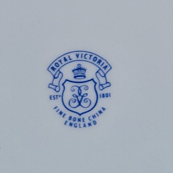 NWOT/Box Royal Victoria Fine Bone China England Plate & Mug/Cup W/Handle Set - Picture 14 of 14